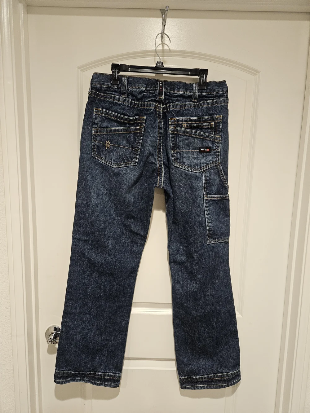 Ariat Dark Blue Relaxed Bootcut Mens Jeans with Utility Pocket # 933